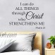 I Can Do All Things Through Christ who Strengthens me,Wall Sticker Motivational Wall Decals,Family Inspirational Wall Stickers Quotes …