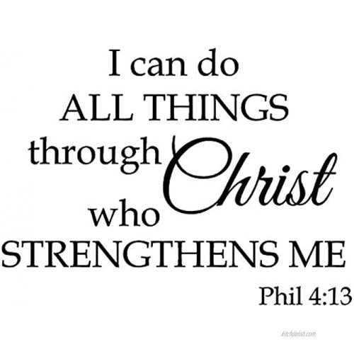 I Can Do All Things Through Christ who Strengthens me,Wall Sticker Motivational Wall Decals,Family Inspirational Wall Stickers Quotes …