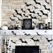 Ivenf 100 Pcs Halloween Decorations Indoor 3D Bats Wall Stickers 5 Size & 5 Design for Home Decor Extra Large Black Scary Bats Window Door Porch Decals Outdoor for Halloween Eve Party Supplies