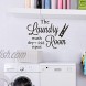 Laundry Room Stickers Art Quotes Words Removable Wall Decor Design Wash Dry Fold and Repeat for Laundry Room Decals 1 Sheet