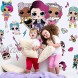 LOL Girls Wall Decals Art Stickers Decor LOL Girl Wall Decorations for Girls Kids Bedroom Nursery Birthday Party Room Home Decor Large Size
