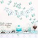 pinkblume Silver Blue Teal Butterfly Decorations Stickers 3D Butterfies Wall Art Wedding Decor Removable Wall Decals Murals for Aqua Home Living Room Babys Bedroom Showcase Nursery Art Decor 27PCS