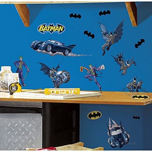 RoomMates Batman Gotham Guardian Peel and Stick Wall Decals RMK1148SCS,Multicolor