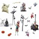 RoomMates The Nightmare Before Christmas Peel And Stick Wall Decals  Black Orange Red White Purple RMK3766SCS
