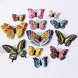 Stardo 3D Butterfly Wall Stickers Decor 24 Pcs Luminous Colorful Butterfly Wall Decals for Kids Girls Baby Women Bedroom Living Room Wall Art Decor Removable Mural Sticker Butterflies Wall Art Decorations