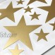 TOARTi Stars Wall Decals 124 Decals Wall Stickers Removable Home Decoration Easy to Peel Stick Painted Walls Metallic Vinyl Polka Wall Decor Sticker for Baby Kids Nursery Bedroom Gold Stars