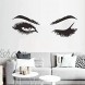 Wall Decals Lash Brows Beauty Salon Eyes Removable Sticker for Girls Bedroom Wall Art Decal Eyelashes Vinyl Home Decoration Murals Black