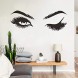 Wall Decals Lash Brows Beauty Salon Eyes Removable Sticker for Girls Bedroom Wall Art Decal Eyelashes Vinyl Home Decoration Murals Black