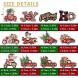 12 Pieces Christmas Ornaments Red Truck Christmas Tree Decoration Wooden Farmhouse Hanging Crafts