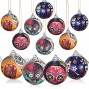 12 Pieces Halloween Hanging Wrapped Foam Ball Decor Halloween Hanging Ball Ornaments 2 Inch Halloween Tree Ornaments Ball for Halloween Holiday Party Tree Wreath Wall Home Window Decoration Supplies