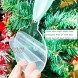 20Pcs 3.5Inch Clear Blank Acrylic Christmas Ornaments 2021 Unfinished Round Acrylic Christmas Ornaments for DIY Craft Hanging Ornaments for Christmas Tree Decoration Xmas Day Home Party Decorations