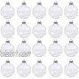 20pcs 60mm 2.4'' DIY Fillable Clear Plastic Ornament Balls,with A Silver Rope and Removable Metal Cap,Clear Christmas Ornaments Balls Perfect for Christmas Trees,Party,XMasDecor