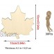 30 Pieces Wooden Maple Leaf Cutouts Maple Leaf Shaped Hanging Ornaments with Jute Twine for Fall Harvest Thanksgiving Halloween Christmas Party Decoration 3.94 x 3.94