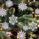 36 Pack Plastic White Snowflake Ornaments Christmas Winter Decorations Hanging Snowflake Decorations for Winter Wonderland Christmas Tree
