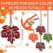 40 Pieces Thanksgiving Maple Leaf Hanging Ornaments Felt Maple Leaf Cutouts Decorations with Bell Fall Harvest Hanging Decors with Rope for Thanksgiving Day Autumn Home Indoor Outdoor 2.4 x 2.4 Inch