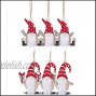 6 Pieces Christmas Decoration Hanging Plush Gnome Ornaments Art Sets for Home Decorations Tags