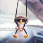 AMIORO Swing Duck Car Pendant Rearview Mirrors Charms Straw Hat Schoolbag Style Duck Ornament Mirrors Sunglasses Duck
