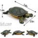 AUEAR Realistic Plastic Figurines Lifelike Animal for Education Party Favor Decoration Red-Eared Slider Tortoises Set of 2