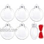 Auihiay 3.15 Inch Plastic Discs Ornaments Clear Christmas Disc Balls for DIY Craft Projects Christmas Wedding Birthday Party Home Decor Pack of 6