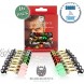 BEARDAMENTS Beard Lights The Original Light Up Beard Ornaments 16pc Colorful Christmas Facial Hair Baubles for Men in The Holiday Spirit with Clip for Easy Beard Attachment