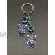 Blue Evil Eye Keychain Hanging Car Rear View Mirror Home Accessories Owl Decor Amulet Pendant for Good Luck and Protection
