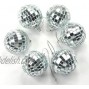 Cosmos 6 pcs 1.8 Inch Disco Ball Mirror Party Christmas Xmas Tree Ornament Decoration with Cosmos Fastening Strap