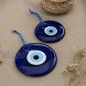 Erbulus Turkish Glass Blue Evil Eye Wall Hanging Ornament Turkish Nazar Beads Evil Eye Home Protection Charm Set of 2 Wall Decor Amulet in a Box