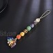 Handmade Hanging Ornaments Colorful Thread 7 Chakra Stones for Home Decoration Feng Shui Ornament