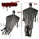 KKEATOY 3 Pack Halloween Hanging Skeleton Ghost for Scary Decorations Grim Reaper 43 Inches for House Decor Window Wall and Outdoor Indoor Yard Patio