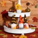 Skylety Thanksgiving Fall Gnome Autumn Gnome Hanging Ornament Harvest Swedish Elf Gnome Handmade Scandinavian Tomte Elf Ornament with Maple Leaves for Thanksgiving Halloween Fall Decor 4 Pieces