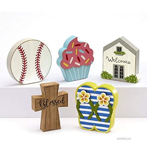The Lakeside Collection Spring and Summer Seasons Interchangeable Home Decoration Icons Set 5 Pieces
