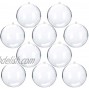 UNIQLED Clear Plastic Fillable Christmas DIY Craft Ball Ornament Pack of 10 70mm
