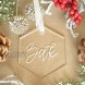 UNIQOOO 3 Clear Hexagon Acrylic Christmas Ornament 2021 DIY Blank Christmas Bauble Tree Decoration Stocking Name Tag Holiday Tags Momento 4mm Extra Thick 20 Pack
