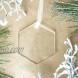 UNIQOOO 3 Clear Hexagon Acrylic Christmas Ornament 2021 DIY Blank Christmas Bauble Tree Decoration Stocking Name Tag Holiday Tags Momento 4mm Extra Thick 20 Pack