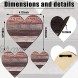 3 Pieces Heart Bedroom Wall Decor Heart Shaped Wood Sign Wooden Heart Wall Decor Wood Heart Wall Sign Rustic Hanging Sign Wooden Heart Plaque for Home Farmhouse Living Room Bedroom Classic Color