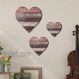 3 Pieces Heart Bedroom Wall Decor Heart Shaped Wood Sign Wooden Heart Wall Decor Wood Heart Wall Sign Rustic Hanging Sign Wooden Heart Plaque for Home Farmhouse Living Room Bedroom Classic Color