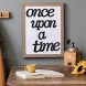 4 Pieces Rustic Wooden Wall Decor Once Upon a Time Sign Creative Sentence Wooden Words Sign Free-Standing Wall Decoration Sign Wooden Cutout Word Wall Art Signs for Home Decor