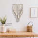 ANROYE Macrame Boho Wall Hanging Decor Geometric Woven Tapestry Chic Cotton Handmade Bohemian Art with Long Tassel Large Craft Ornament for Dorm Home Bedroom Apartment Room Decoration
