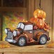 Collections Etc Lighted Truck with Pumpkins Hand Painted Décor Fall Festive Tabletop Display
