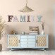 GZLMTAO Rustic Wood Family Sign Wall Decor.Farmhouse Wooden Block Letters Word Signs Desktop Family Decor Signs Table Centerpiece Words Multicolor Cutout Freestanding Decorative for Living Room.