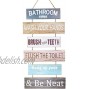 HANTAJANSS Wall Hanging Sign Rustic Wooden Bathroom Rules Sign Wash Your Hands Brush Your Teeth Flush The Toilet Hang Up Your Towel Be Neat Bathroom Wall Decoration Sign for Bathroom Toilet