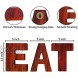HnJOY Rustic Red Wood EAT Sign – Family Wooden Signs for Home Decor – Decorative Signs for Home Kitchen Living Room
