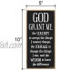 Honey Dew Gifts Religious Decor God Grant Me the Serenity 5 inch by 10 inch Hanging Wall Art Decorative Wood Sign Home Decor