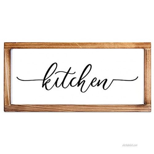 Kitchen Sign Rustic Kitchen Decor Sign Modern Farmhouse Kitchen Decor Kitchen Wall Decor Rustic Home Decor Country Kitchen Decor with Solid Wood Frame 8x17 Inch