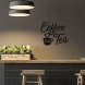 Metal Coffee Sign Hanging Wall Art Sign 12 x 10.2 Inch Black Coffee Cup Wall Decor Coffee Bar Letter Sign for Cafe Farmhouse Kitchen Wall Decor Coffee Tea