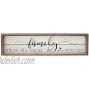 Parisloft Family Where Life Begins & Love Never Ends White Background Wood Framed Wood Wall Decor Sign Plaque 23.6 x 1.2 x 6 inches Family Where Life Begins