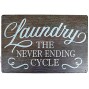 PXIYOU Rustic Laundry Room Wall Decor Vintage Metal Sign The Never Ending Cycle Bathroom Wash Room Signs Farmhouse Country Home Decor 8X12Inch
