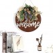 Welcome Sign For Front Door Round Wood Sign Hanging Welcome Sign for Farmhouse porch Spring Welcome Sign Front Door Decoration