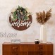 Welcome Sign For Front Door Round Wood Sign Hanging Welcome Sign for Farmhouse porch Spring Welcome Sign Front Door Decoration