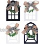 4-Piece Wooden Farmhouse Window Black and White Lattice Tiered Tray Decoration Cathedral Arched Window Wall Decor Home Kitchen Shelf Tier Photo Props Mini Rustic Window Frame Decoration Items 4 pcs